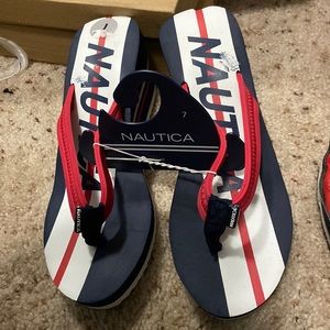 Nautical sandals with wedge